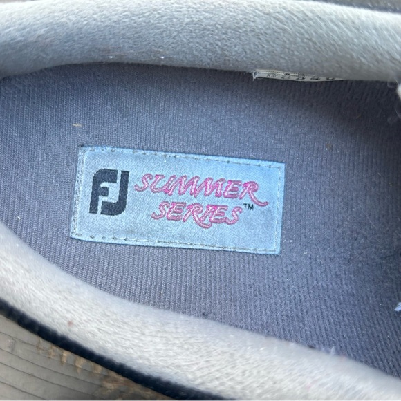 FootJoy Summer Series Black Grey Leather Golf Shoes 98846 | Ladies Size 8.5 - Picture 4 of 13